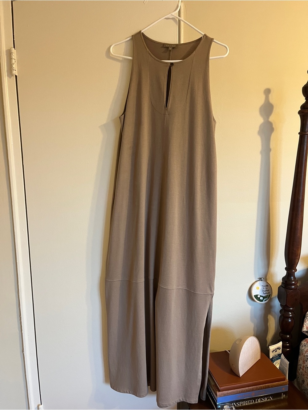 Lilla P Keyhole Maxi Dress Tan